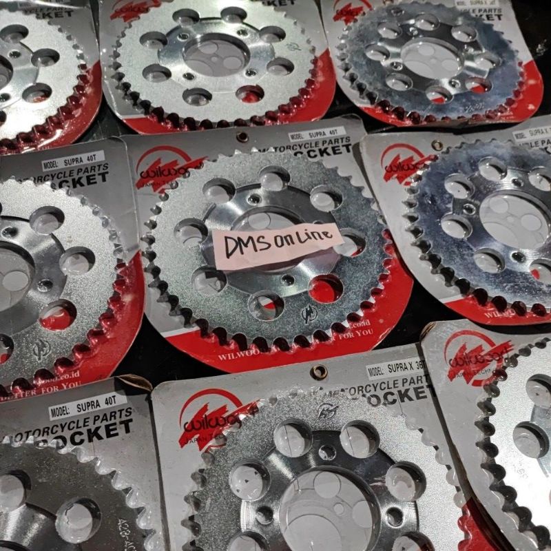 Gear Belakang Supra X 428-36 38 40, Gear Chrome Supra Model Sss 428-38