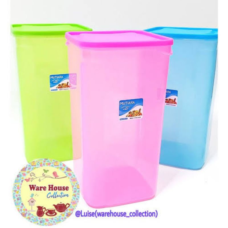 TOPLES WARNA WARNI + TUTUP SEAL RAPAT | lodong wadah kue kering kerupuk tepung| Toples Kotak 1liter 800ml 500ml | toples plastik kedap udara anti bocor retak