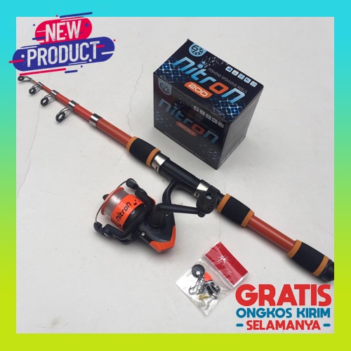 Kualitas Tinggi Set Pancing 2 Bagian Fishing Rod Dan Fishing Reel Set Rod Reel Umpan Baris Penuh Com