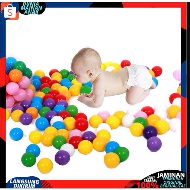 Mainan Anak laki laki dan perempuan Mandi Bola Earth Warna warni isi 25 pcs SNI FREE BPA