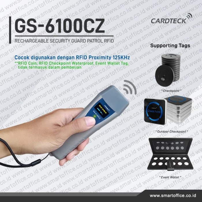 Rfid Proximity Em 125Khz Guard Patrol Rechargeable Security System