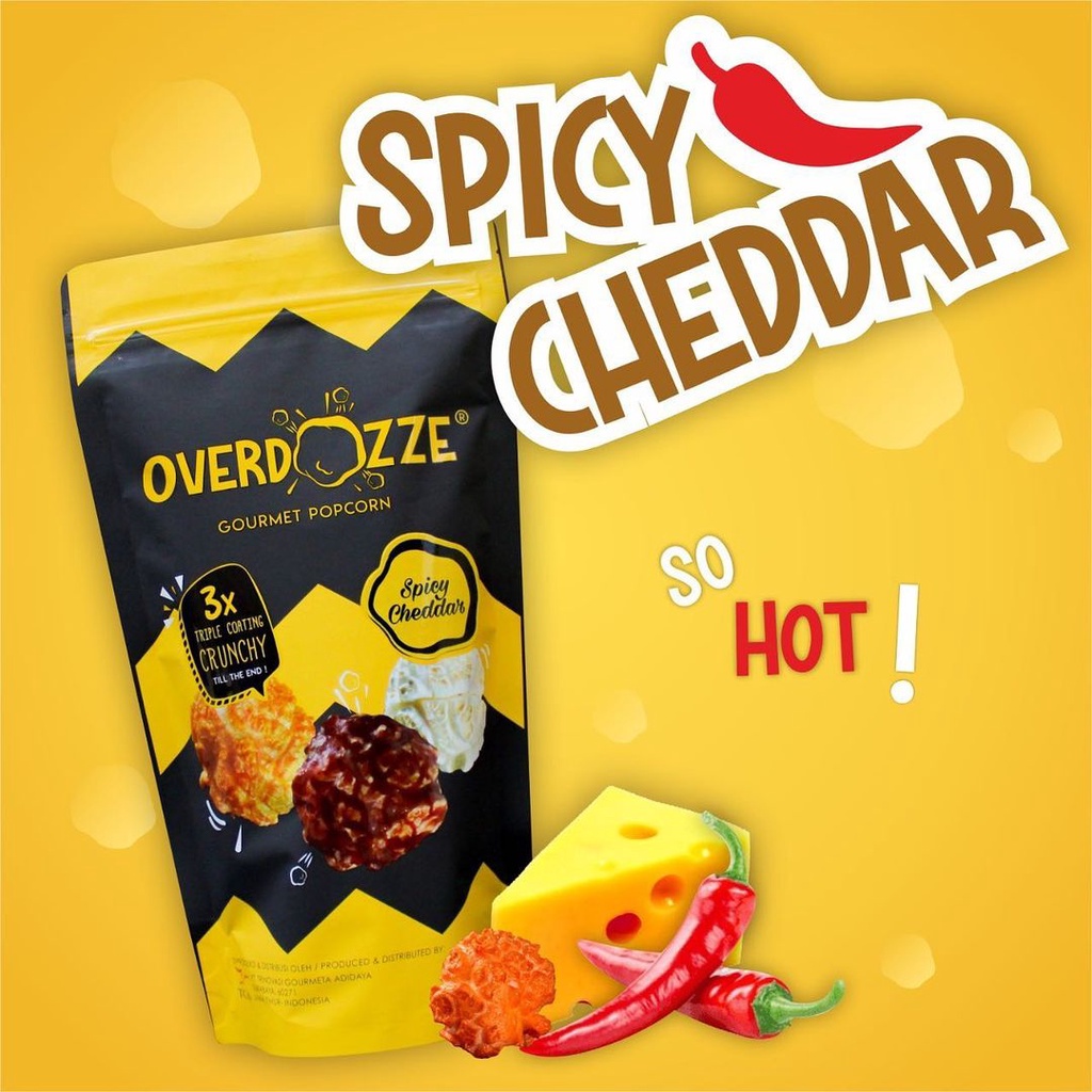 

Overdozze Popcorn Spicy Cheddar Gourmet Snack