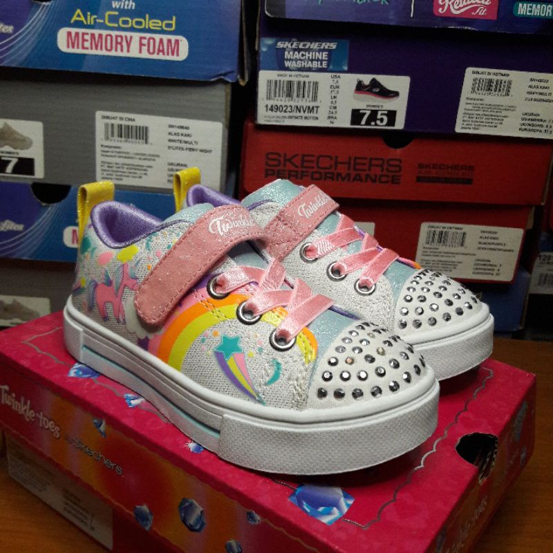 Sepatu Lampu Skechers Anak Perempuan Original