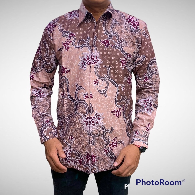 PS Baju Batik Couple ayah dan anak lapisan furing hero Warna peach,Batik pasangan ayah dan anak WARANA SALEM,Batik Premium,Batik Modern,Batik Jumbo,Batik Solo,Batik Kantoran