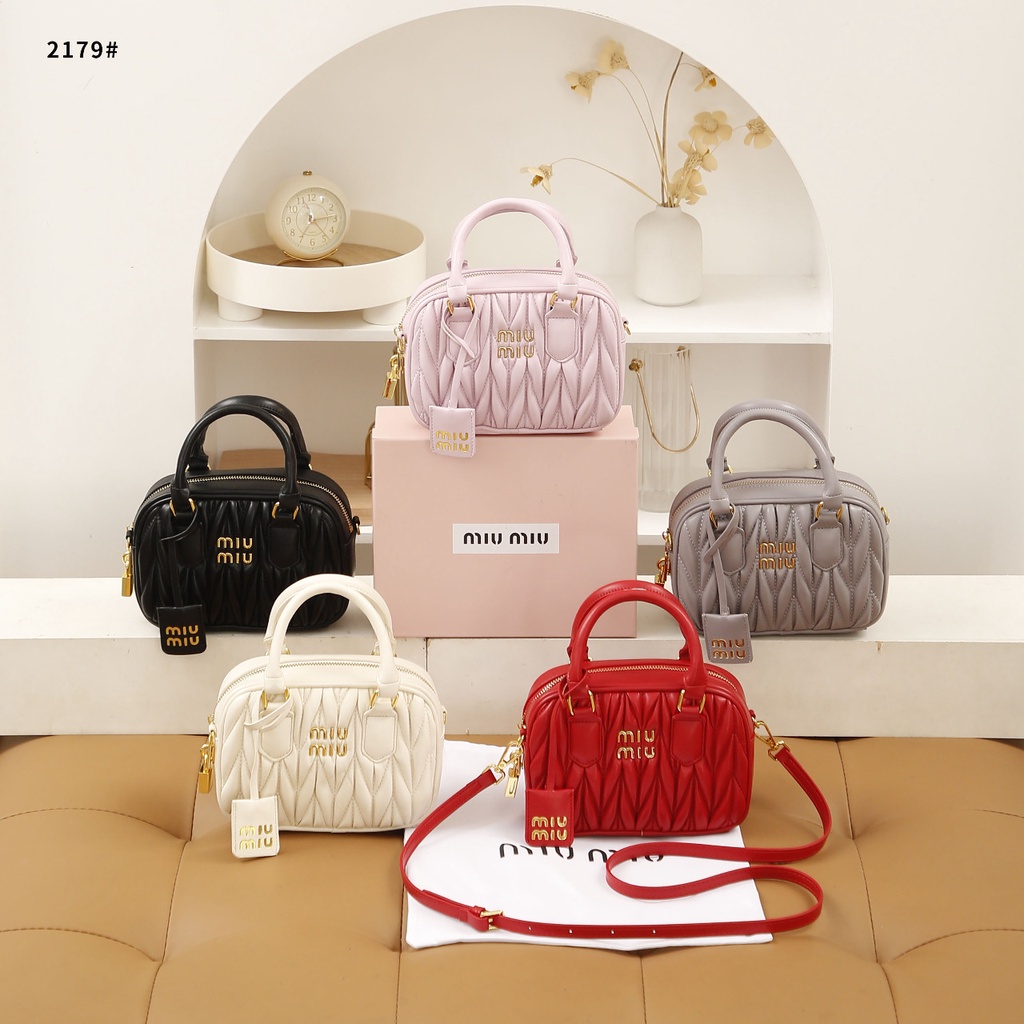 TAS WANITA BATAM IMPORT MIU MIU HANDLE MATELASSE 2179 KWALITAS SEMI PLATINUM