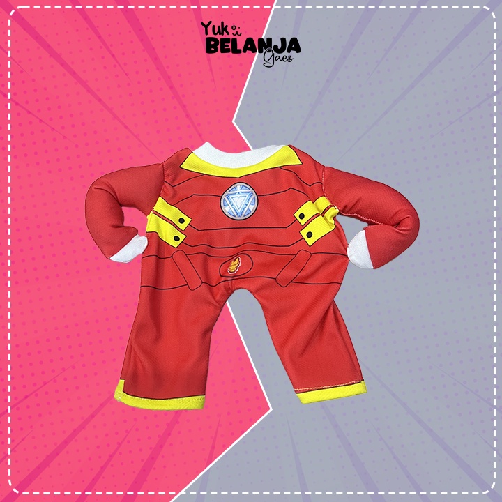 Baju Kucing Bahan Polyester Kostum Superhero Ironman Vs Kapten Amerika Terlucu Baju Kucing anjing kelinci Lucu murah Size S-XL / Yuk Belanja Gaes!