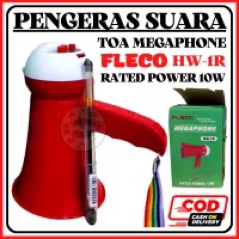 TOA Megaphone Fleco HW-1R/ MEGAPHONE Fleco HW-1R / HAND MEGAPHONE HW-1R