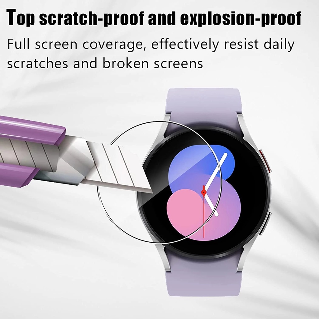 1pc Pelindung Layar Tempered Glass HD Anti Gores Untuk Samsung Galaxy Watch 5