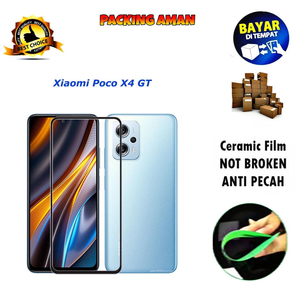 Tempered Glass Xiaomi Poco X4 GT FULL COVER FULL SCREEN Ceramic Film Anti Gores