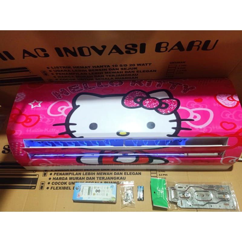 kipas angin model AC karakter (free remot breket gel dan tempat remot)