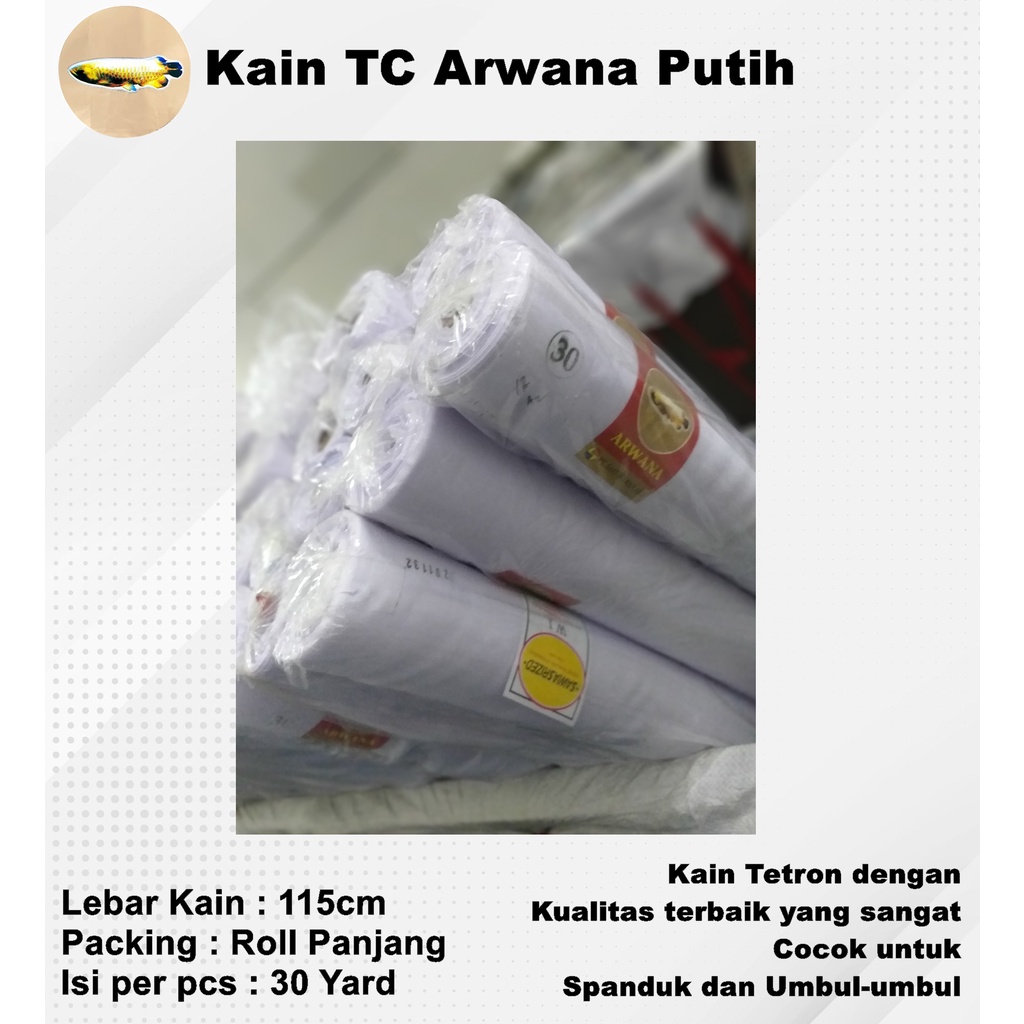 Kain Arwana Warna Putih