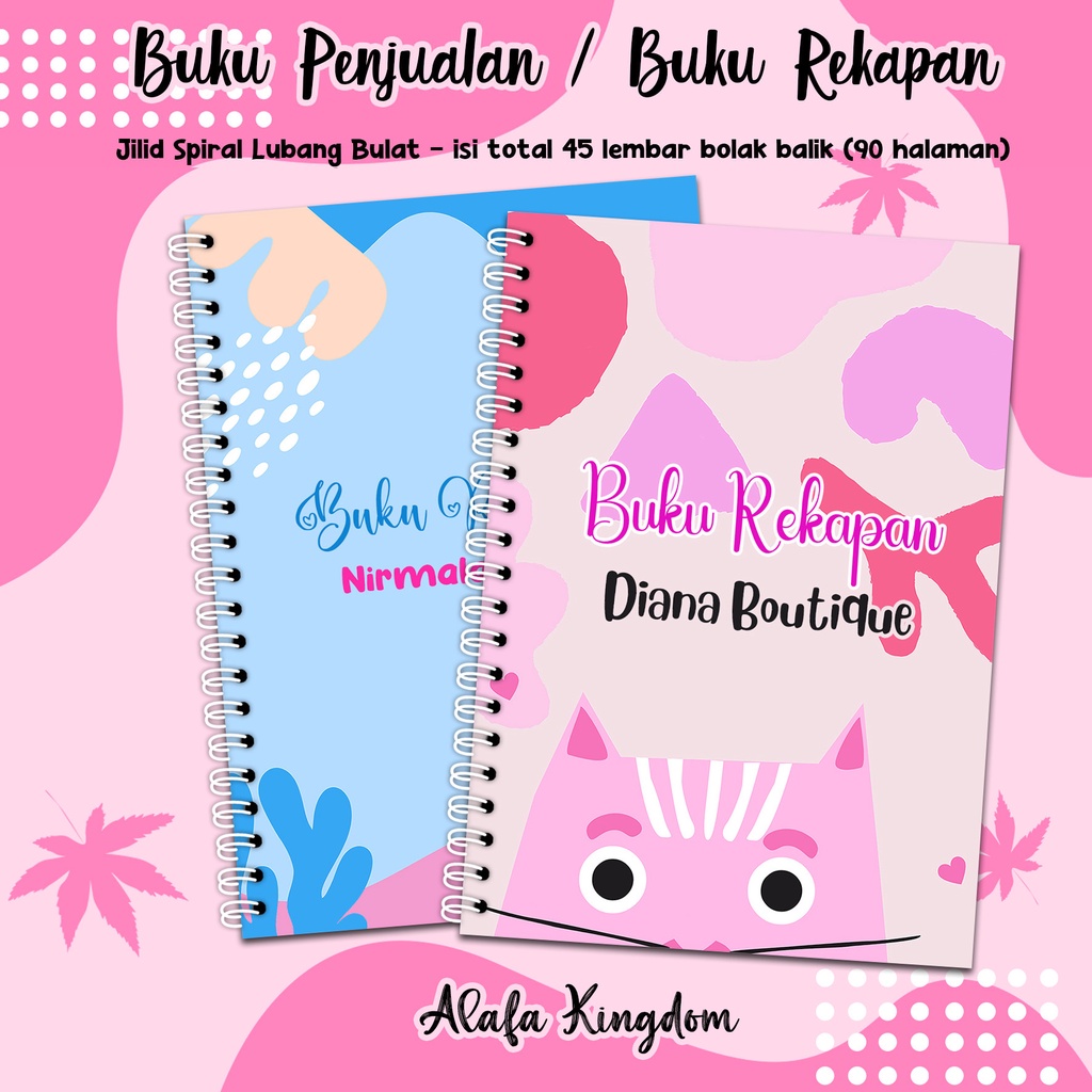 

Alafakingdom Buku Penjualan 007-008 Buku Rekapan / Buku Olshop / Buku Catatan Online Shop Jilid Spiral