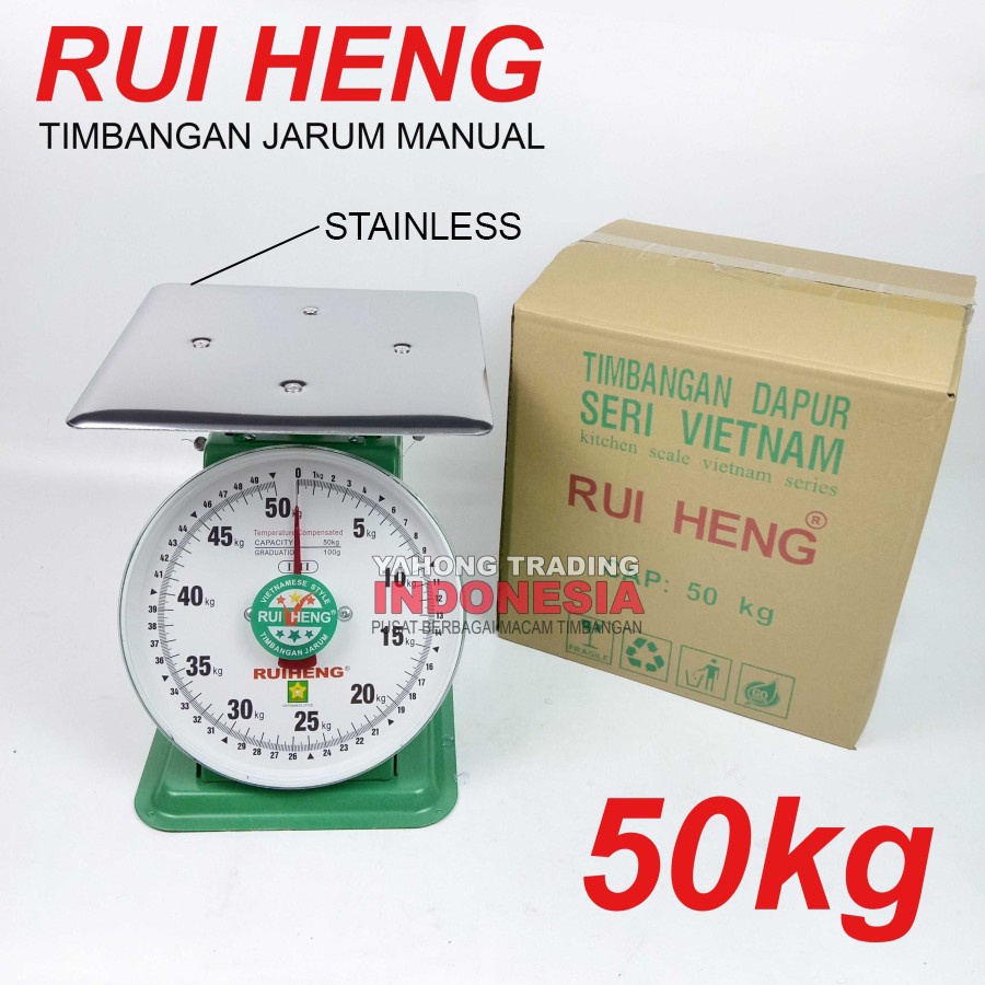 Timbangan Jarum RUIHENG 50kg 100g / Timbangan Meja Pasar Buah Sayur Daging Makanan Sembako