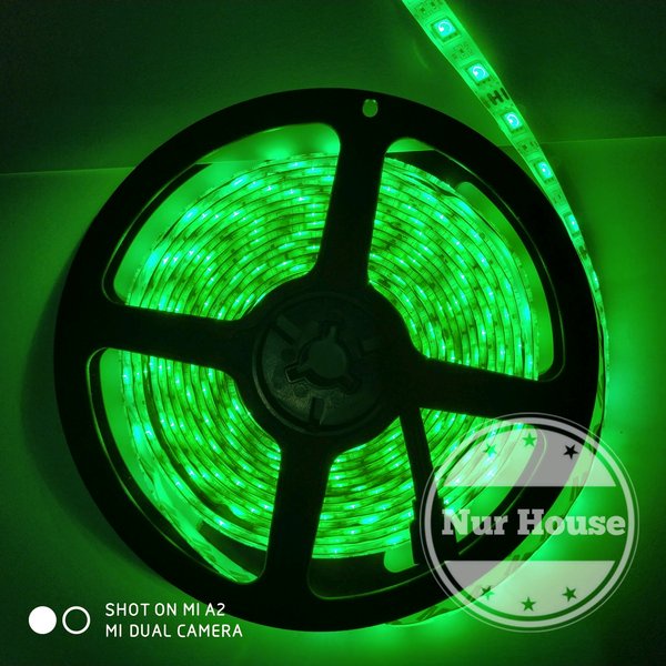 Lampu Led Strip 12 Volt 2835 5 Meter Dc Aki Lampu Hias Motor Lampu Variasi Mobil Hijau