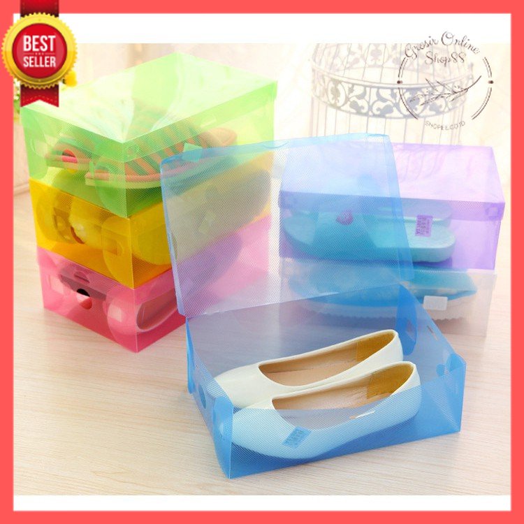 GOS - D312 - Kotak Sandal - Shoe Storage Box Rak Sepatu Plastik - Kotak Sepatu Bahan Plastik