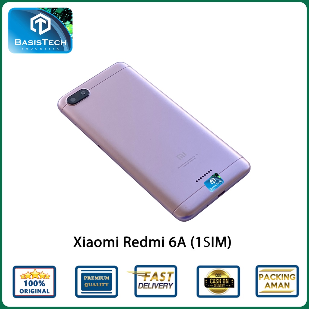 BACK COVER BACKDOOR CASING XIAOMI REDMI 6A 1 SIM ORIGINAL QUALITY