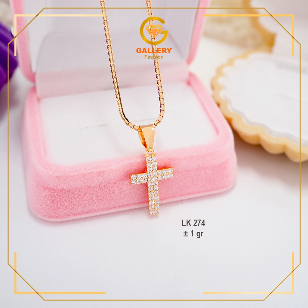 LIONTIN KALUNG EMAS ASLI KADAR 300/6KARAT (6K) DAN 375/8KARAT (8K) KODE LK 274 LIONTIN KALUNG MODEL 