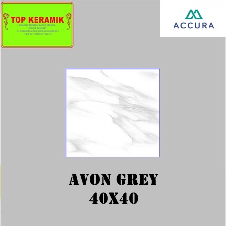Keramik Lantai Mulia 40x40 Avon Grey Kw 1