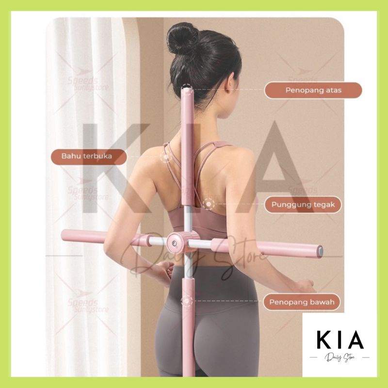 Tongkat Yoga Stick Alat Olahraga Body Pilates Alat Penegak Punggung Tubuh