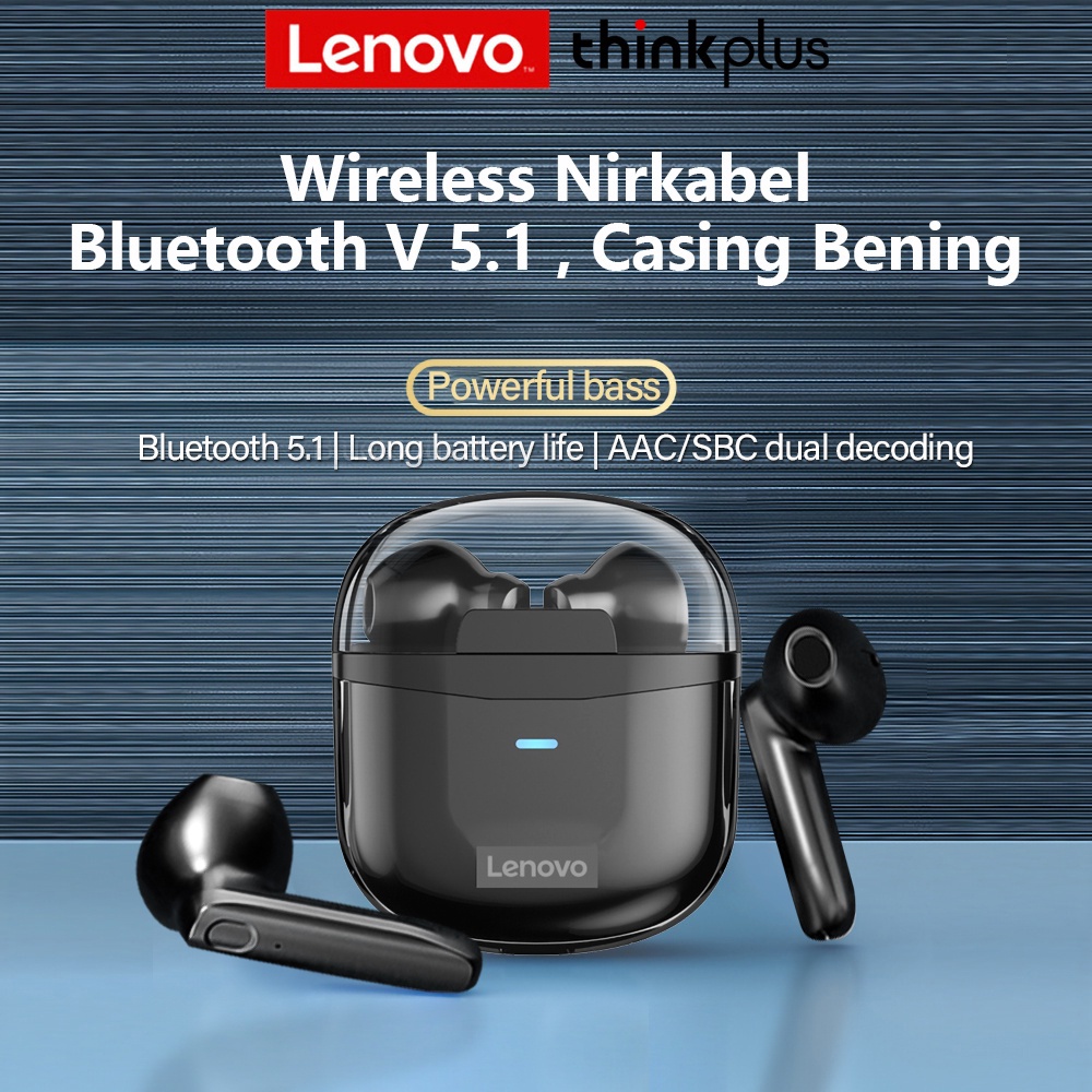 (100% orignial Lenovo, Yang palsu kalah sepuluh)Lenovo XT96 Bluetooth 5.1 Headphone TWS Wireless Earbuds Stereo Music Headset Noise Cancelling Earphones dengan Mic Original Lenovo