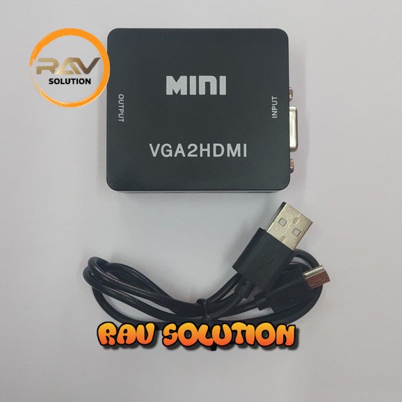 CONVERTER VGA TO HDMI WITH AUDIO BOX MINI