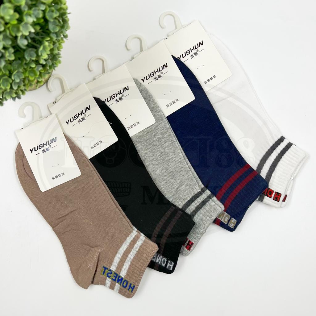 HK Kaus Kaki Olahraga Pria Ankle Motif Premium / Pendek Short Screw Socks Import