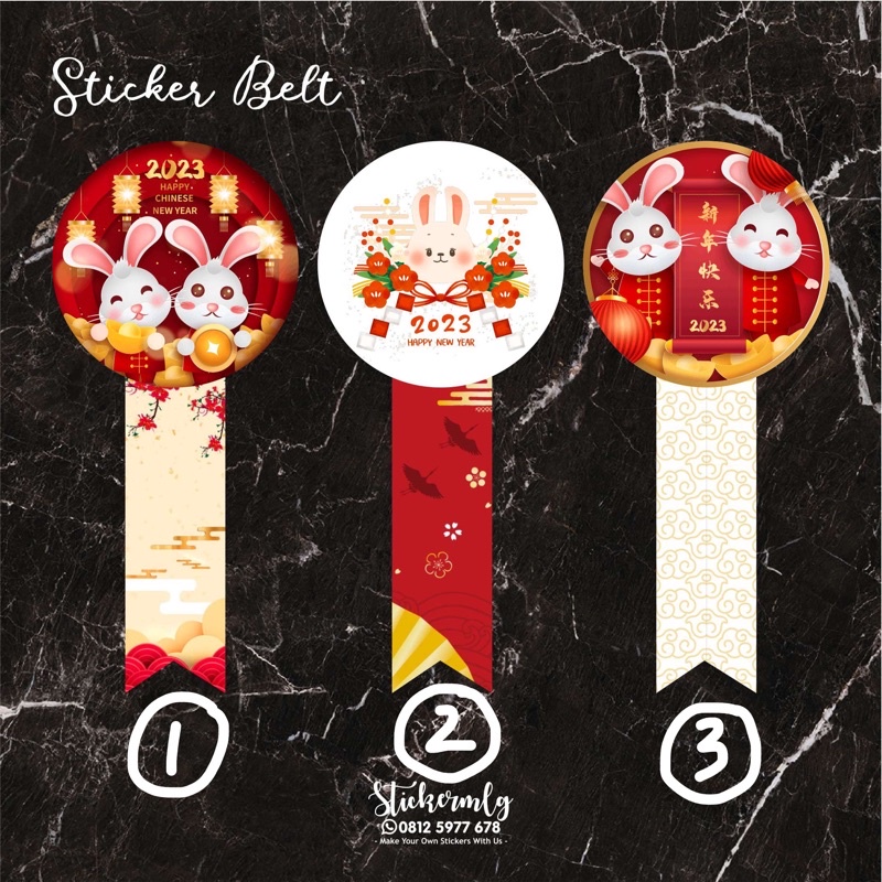 

STICKER SEGEL / BELT / SEAL IMLEK CNY 2023 CHINESE NEW YEAR 035