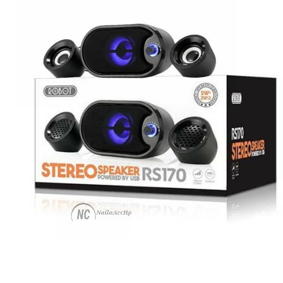 SPEAKER KOMPUTER SUPER BASS ORIGINAL ROBOT RS-170VIGOOZ KOMPUTER ROBOT LAPTOP SPEAKER SUPERBASS USB 