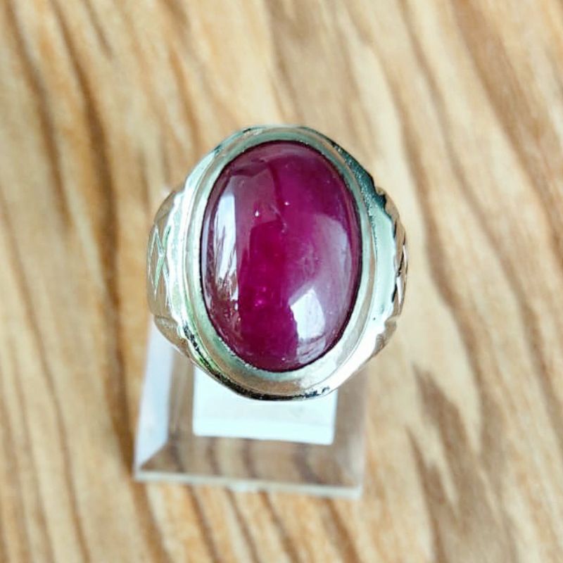 Cincin Batu Permata Natural Red Ruby Pigeon Blood Mozambique