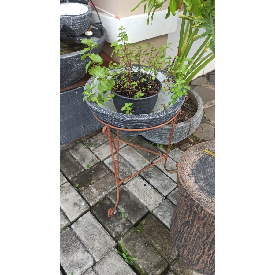 Rak Besi Pot Bulat |Standing Pot | Rak Tanaman Bulat |Rak Besi