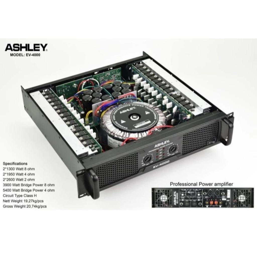 power amplifier ashley ev4000/ ashley ev 4000 class h
