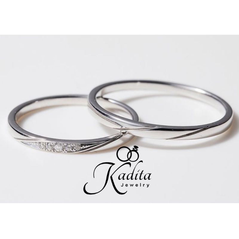 Simple Couple Ring Perak Asli