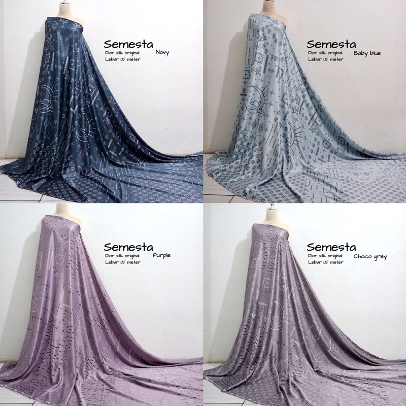 kain dhiorsilk | motif semesta by vanilla hijab | kain seragaman