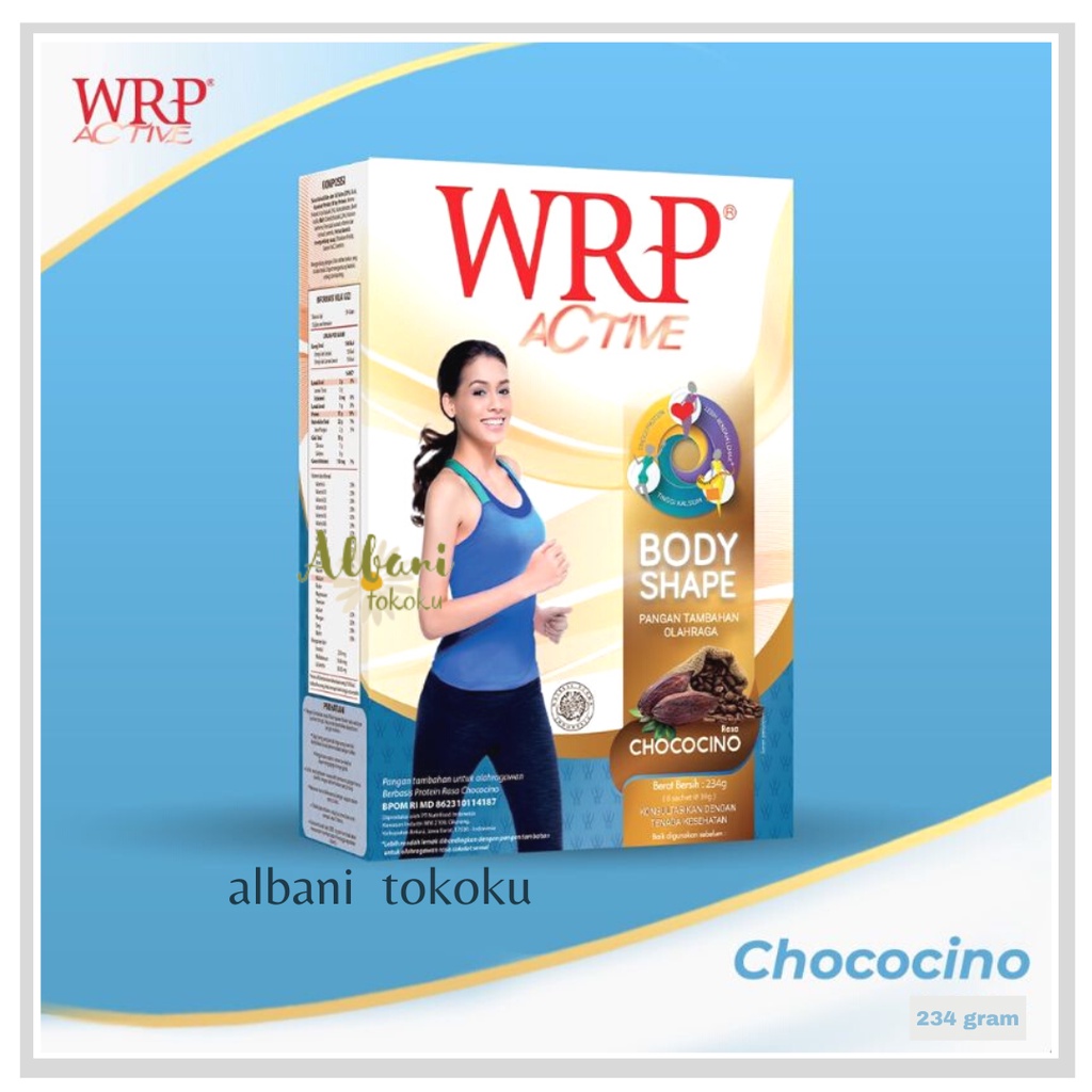 

❤️ Albani ❤️ WRP Active Body Shape Chococino Kemasan Box 234 gr (6's x 39g) - Nutrisi Untuk Diet - Solusi Diet - Susu Bubuk - Susu WRP