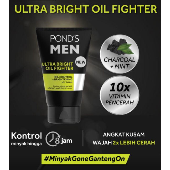 Ponds Men Ultra Bright Oil Fighter Facial Foam