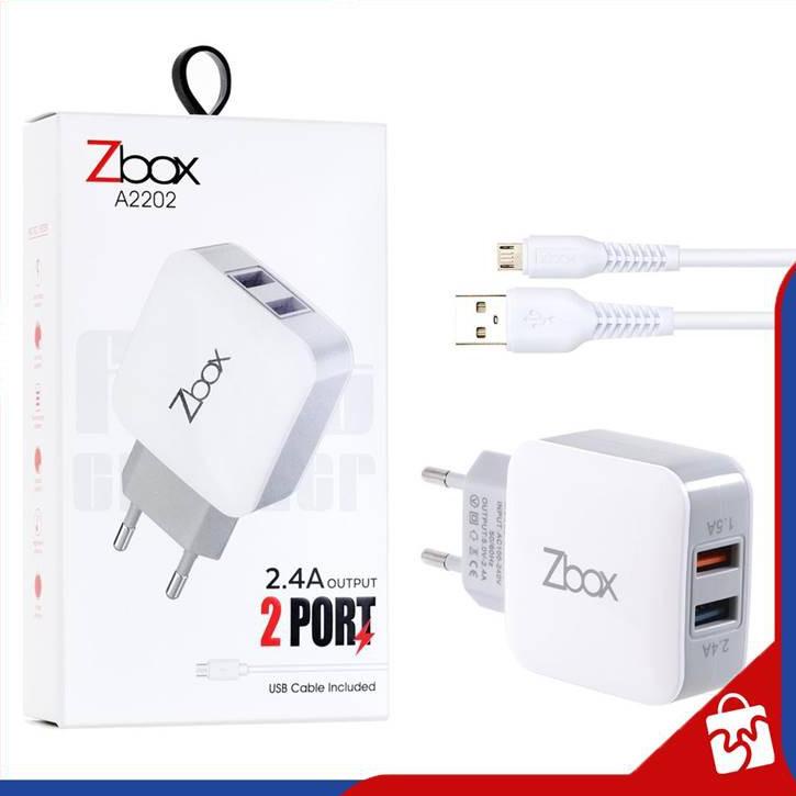 ✪ Travel Charger ZBOX A2202 2.4A Dual USB ヨ