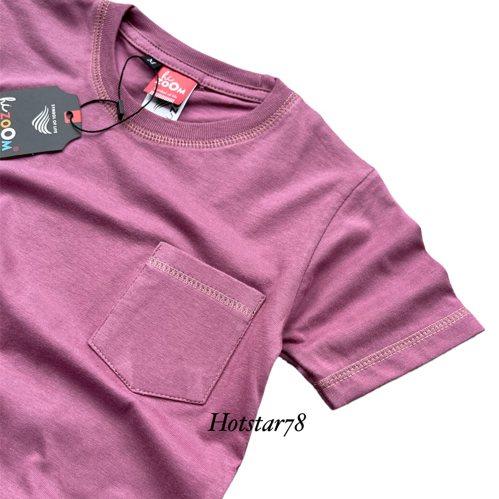 hizoOM Baju Kaos Oblong Polos Anak cowok / cewek Usia 1-12 Tahun Bahan Katun Warna Vintage Violet