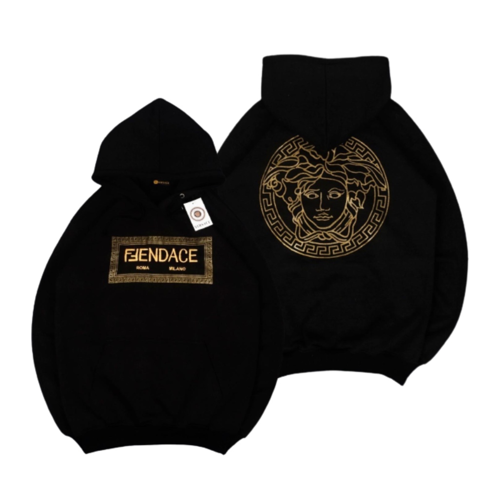 Jaket Hoodie Pria Wanita VRSCE BIG LOGO Premium