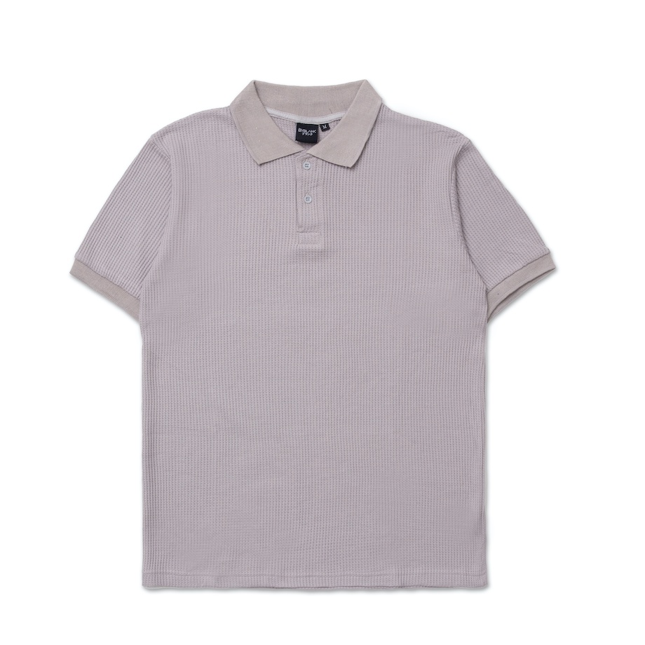 SHIBUYA POLO WAFFLE - Kaos Polo Waffle in Grey