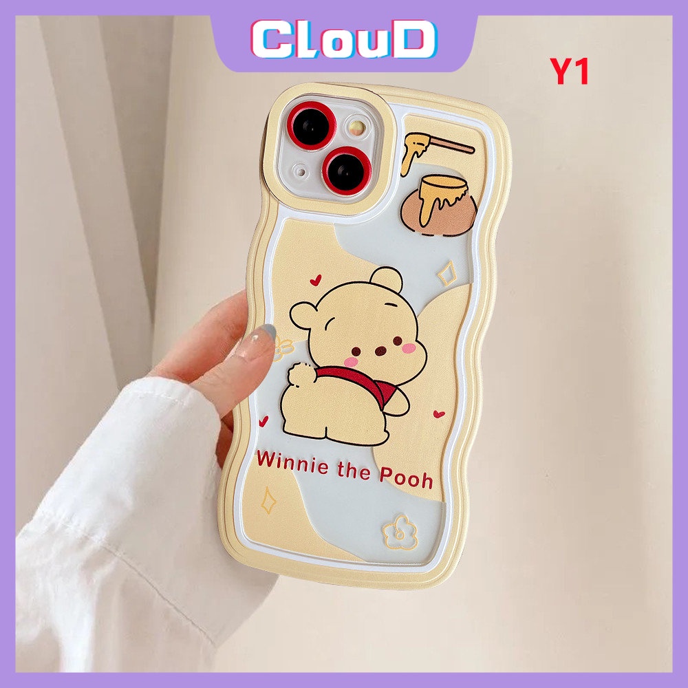 Soft Tpu Cute Pochacco Case Realme C35 C25Y C33 C30 C25s C20A C15 C25 C17 C3 C12 C20A C21Y C1 C11 C20 8 9 7 10 8i 7i 6i 5i 5 5s Wavy Edge Cartoon Winnie the Pooh Sarung Tahan Guncangan