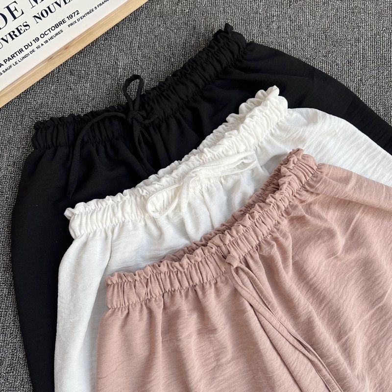 CELANA KULOT SHAKILA POLOS JUMBO BIGSIZE/ KULOT CRINKLE TALI BASIC PREMIUM COMFY KEKINIAN