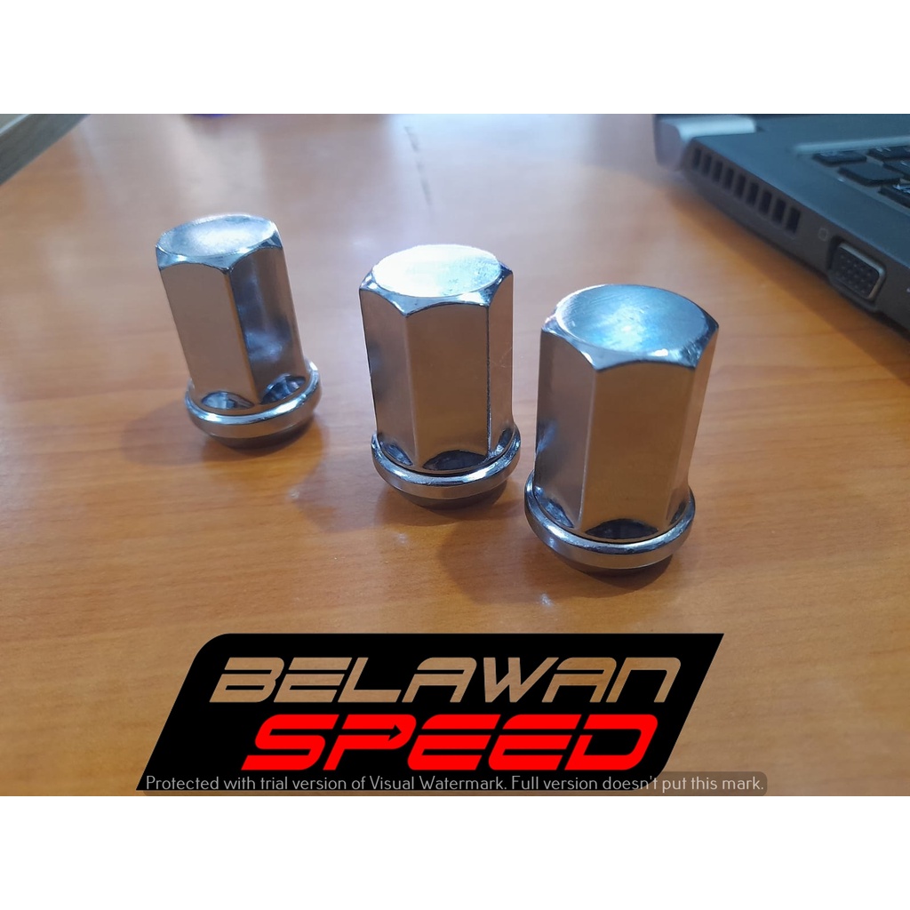 MUR BAUT RODA WOBLE NUT UKURAN 19 DERAT 1,5 UNTUK MOBIL HYUNDAI IONIQ 5 SANTAFE MAZDA 5 BIANTE