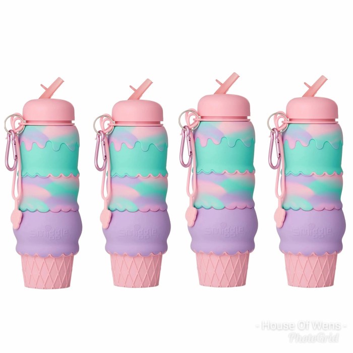 SMIGGLE SILICONE BOTTLE SALE - BOTOL ICE CREAM MINUM SALE - ORIGINAL
