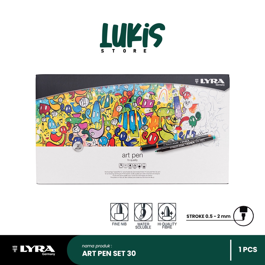 

LYRA Art Pen 0.5 - 2 mm SET 30 | Metal Box | 6751300