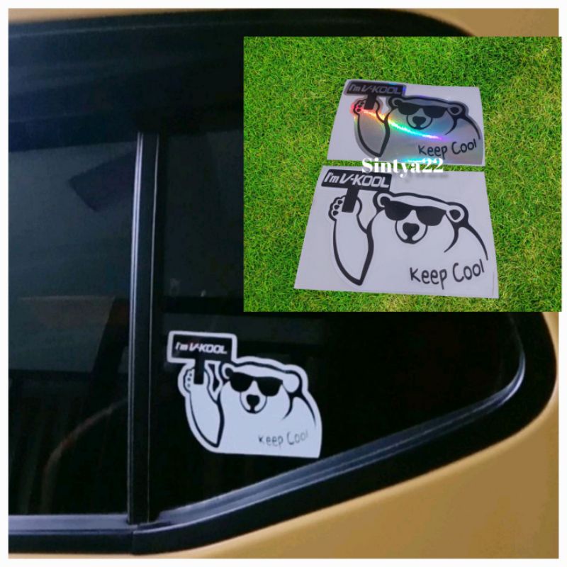 STICKER STIKER IM VKOOL IM V-KOOL BERUANG KEEP COOL CUTTING