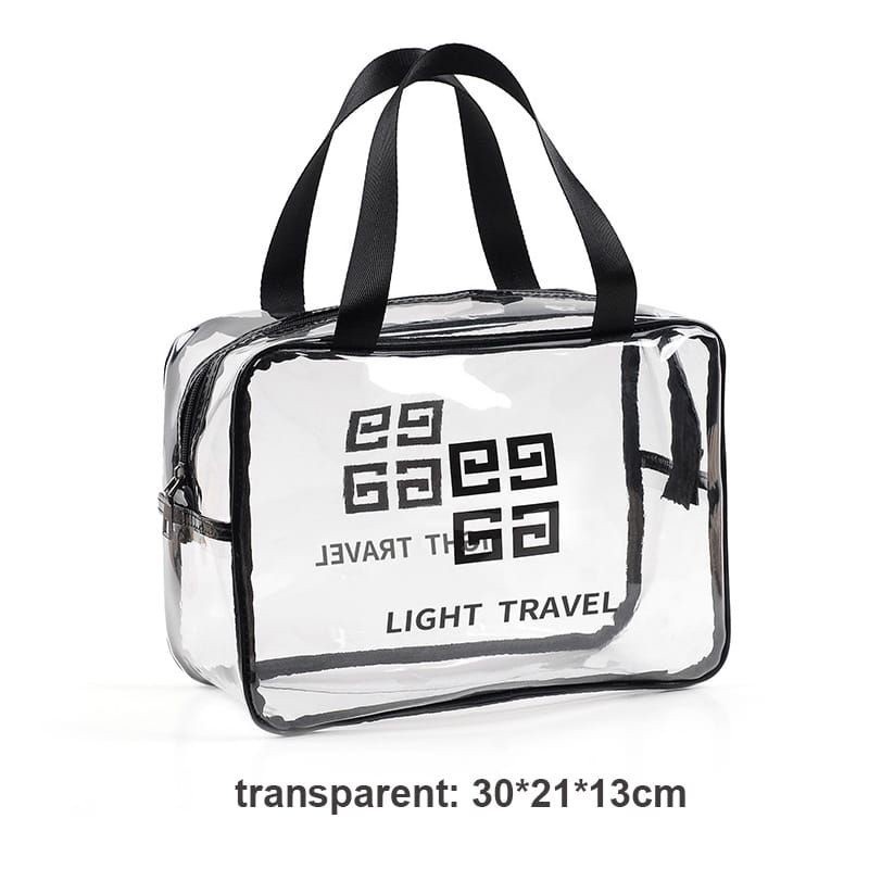 Tas Kosmetik Travel Transparan / Pouch Kosmetik / Tas Make up Pouch Transparan Wash Bag