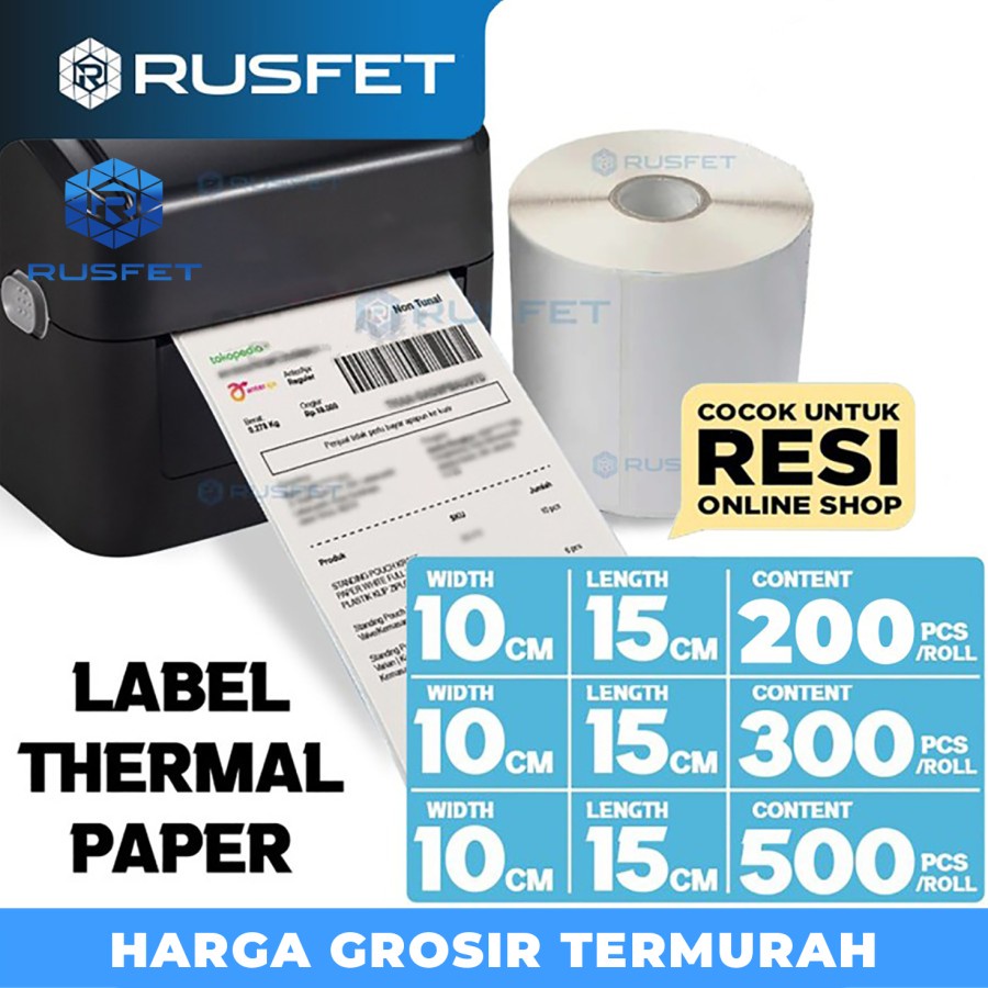 

Label Kertas Stiker Thermal Resi Paper sticker printer barcode Olshop