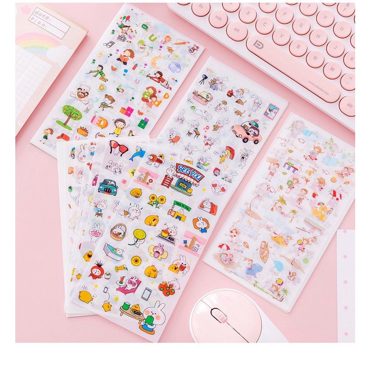 

【TT】【COD】Stiker Motif Untuk Dekorasi Handbook Diy/sticker botol/stiker gelas/stiker kalender/Stiker Motif