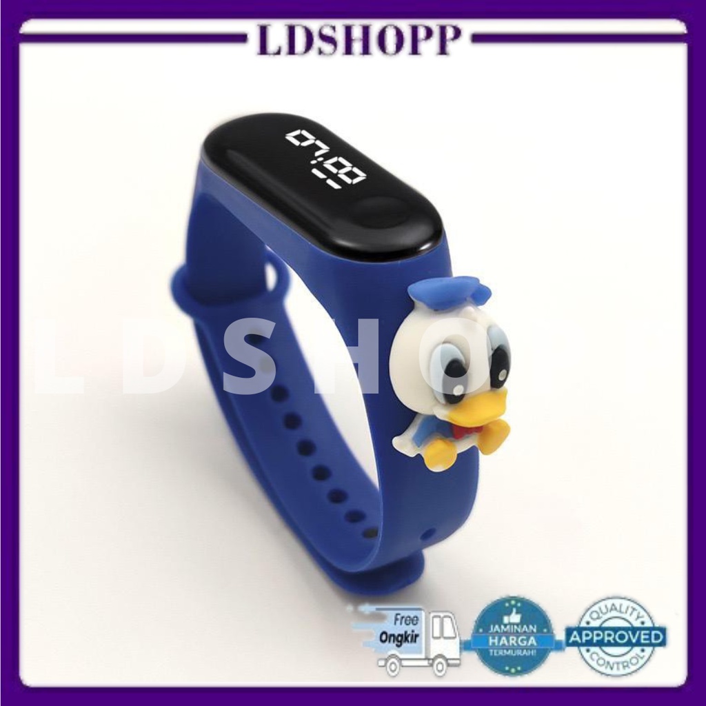 LDS J017 Jam Tangan Anak Elektronik Led Motif Kartun Tahan Air Termurah IMPORT