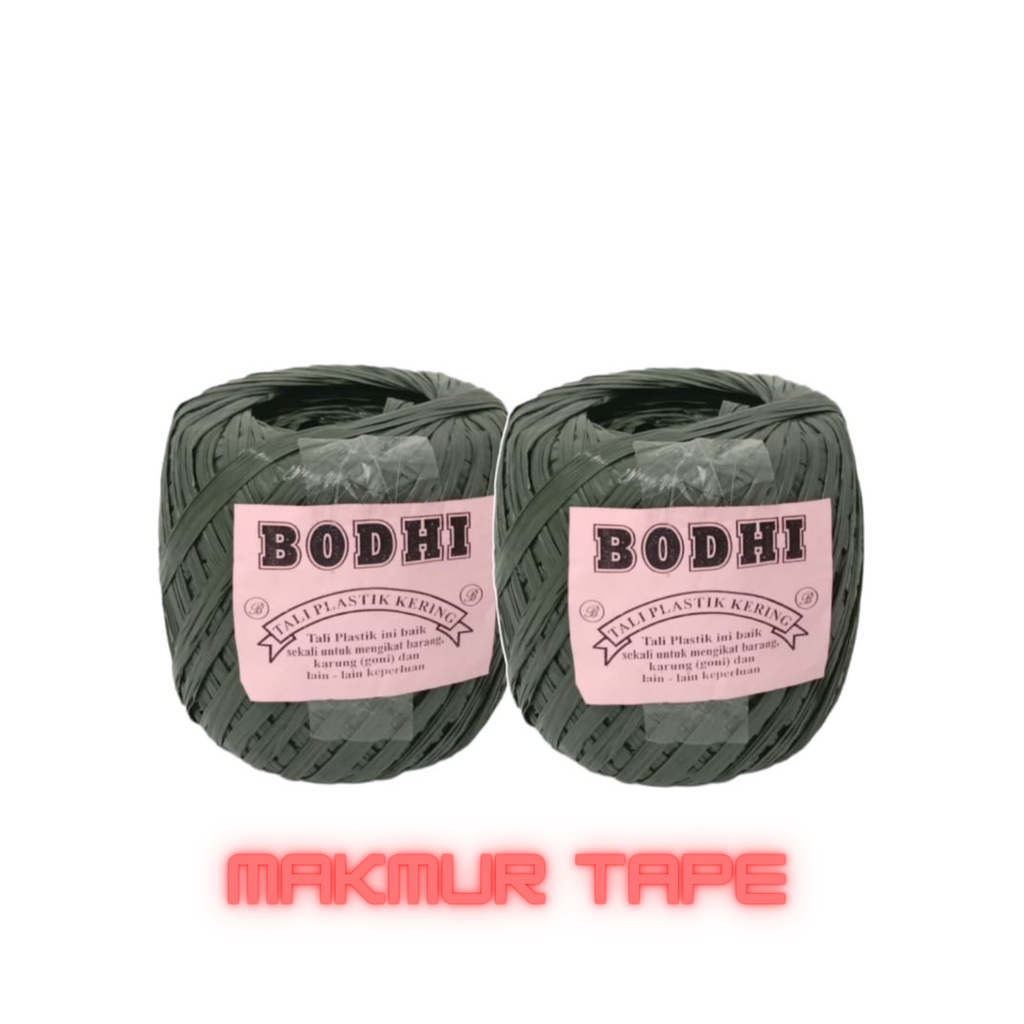 

TALI RAFIA HITAM 1 KG / TALI PLASTIK RAFIA 1 KG MERK BODHI PER-BALL